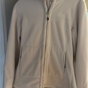 The North Face Cream Hooded Fleece Jacket